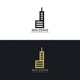 黑色和金色建筑標志