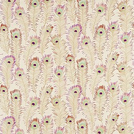 粉色孔雀毛圖案壁紙