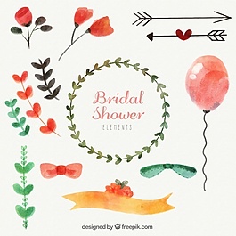 水彩畫(huà)婚禮裝飾包