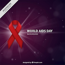 世界艾滋病日與背景虛化背景