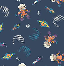 宇宙外星服装设计图案矢量素材