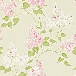 粉色花紋布藝壁紙
