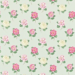 粉白色花朵花紋布藝壁紙