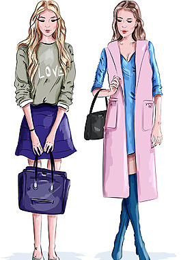 时尚女装插画