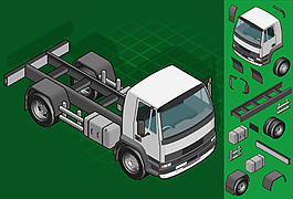 工具車零件插畫(huà)