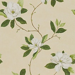 白色花枝圖案壁紙