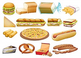 一組食物的插圖