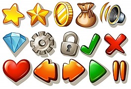 白色游戲組合設(shè)計(jì)元素