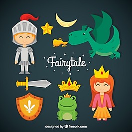 可愛的故事人物龍