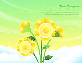 矢量太陽(yáng)花裝飾圖案