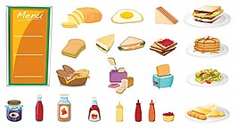 一組食物的插圖
