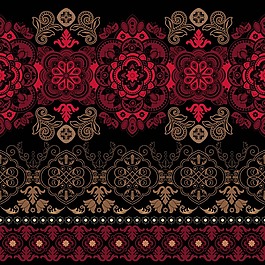 紅色花紋背景