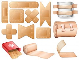 白色背景下的醫(yī)療急救說(shuō)明