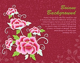 紅色花紋圖案
