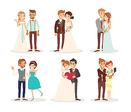 結婚的新人插畫