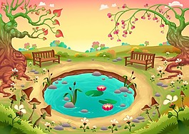 公園里的浪漫場景