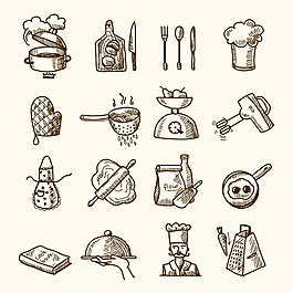 廚房元素圖標收藏