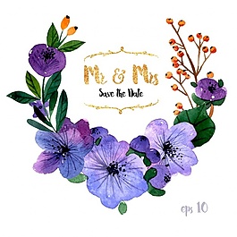 水彩花請柬