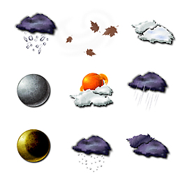 手繪創意天氣圖標ICON