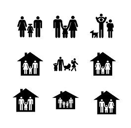 家人图标图片_家人图标素材_家人图标模板免费下载-六图网