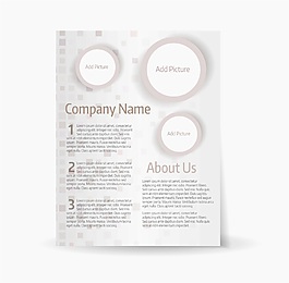 漸變方格簡約企業(yè)單頁設計矢量模板