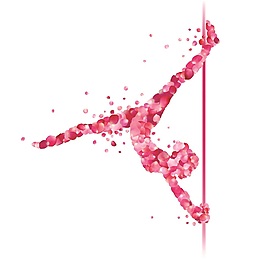 玫瑰花瓣組合的女士海報唯美設(shè)計素材