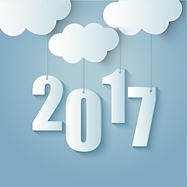 藍(lán)色2017背景云層