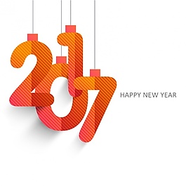 帶條紋2017的新年背景