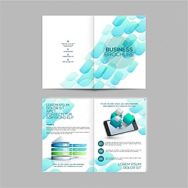 帶有藍色抽象圖案的企業(yè)手冊