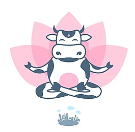 可爱的奶牛图标