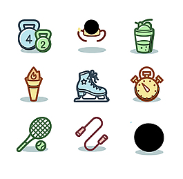 創(chuàng)意運動圖標(biāo)
