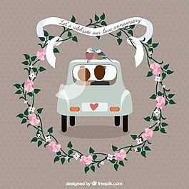 可爱的婚车