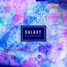水彩星系的彩色背景