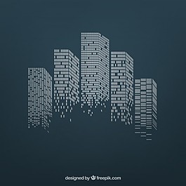 城市的摩天大楼