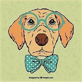 手繪智力犬