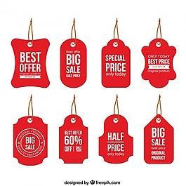 紅色的銷售標(biāo)簽