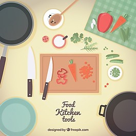 廚房用具和食品