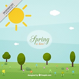 可愛的春天的風景