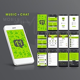 綠色的音樂(lè)應(yīng)用程序