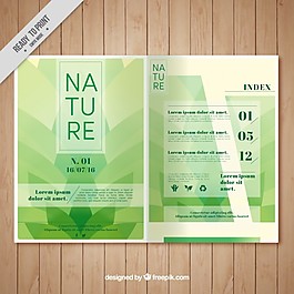 自然的小冊(cè)子模板