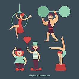 平面設(shè)計(jì)中的馬戲團(tuán)人物