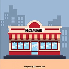 老式風格的平面餐廳