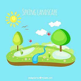 綠色的春天風(fēng)景