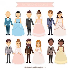 differets種婚禮的夫婦