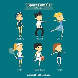 運動的女性角色