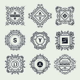 華麗裝飾Logo設(shè)計矢量