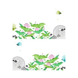 手繪中國風(fēng)荷葉元素