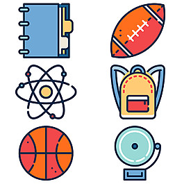 扁平学校图标ICON