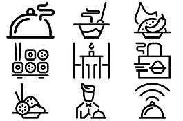 线性餐饮图标ICON