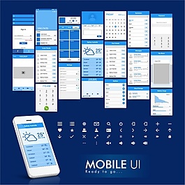 藍白手機應(yīng)用程序設(shè)計